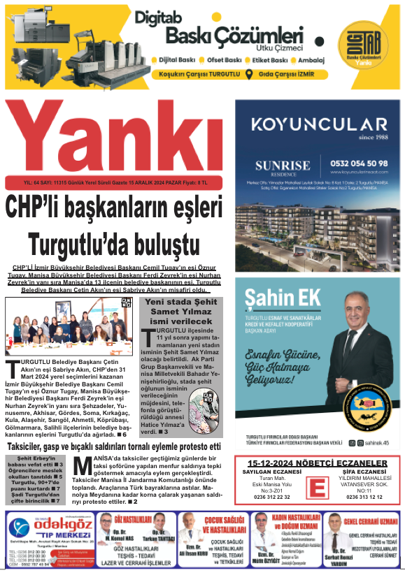 YANKI 15-12-2024 PAZAR