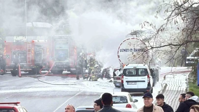 Bitkisel yağ yüklü tanker alev aldı!