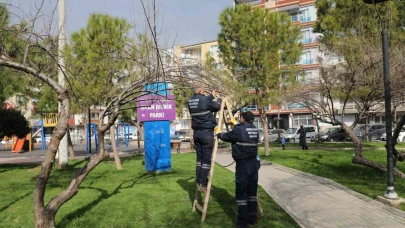 Şehzadeler’de park ve bahçelerde bakım çalışmaları sürüyor