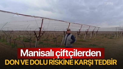 Manisalı çiftçilerden don ve dolu riskine karşı tedbir