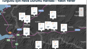 Turgutlu'da beklenen sağanak yağış başladı