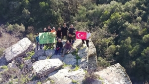 Olympos dağcıları Ören Şelalesi parkurundaydı