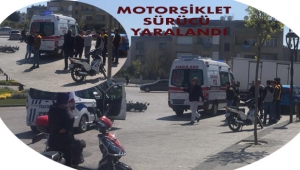 Motosikletle otomobil çarpıştı: 1 yaralı