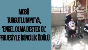 Turgutlu MYO'ya, 'Engel Olma Destek Ol' projesiyle ikincilik ödülü