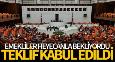 Emeklilerle ilgili teklif kabul edildi! Bir defaya mahsus ödenecek