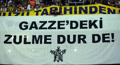 Fenerbahçe tribünlerinden Filistin'e destek