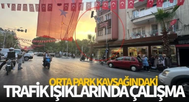 Orta Park Kavşağındaki Trafik Işıklarında çalışma!