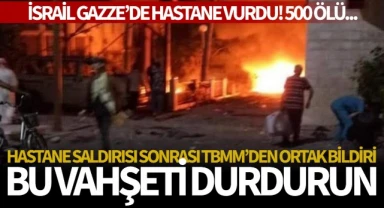 TBMM'den ortak bildiri: ' Bu vahşet durdurulsun'