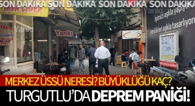 Turgutlu'da deprem paniği! O anlar kamerada!