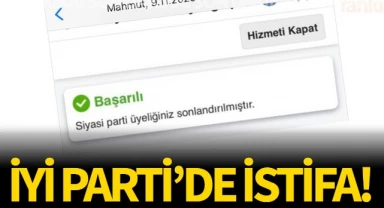 İYİ Parti'de şok istifa!