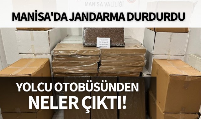 Manisa'da jandarma durdurdu: Yolcu otobüsünden neler çıktı!