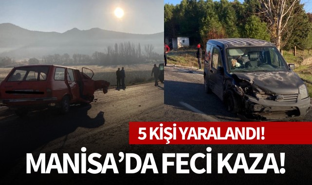 Manisa'da feci kaza! 5 yaralı 