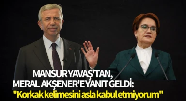 Mansur Yavaş'tan, Meral Akşener'e yanıt geldi:''Korkak kelimesini asla kabul etmiyorum''