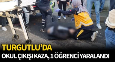 Turgutlu'da okul çıkışı kaza, 1 öğrenci yaralandı