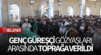 Genç güreşçi gözyaşları arasında toprağa verildi