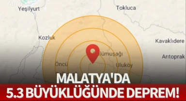 Malatya'da 5.3 büyüklüğünde korkutan deprem!