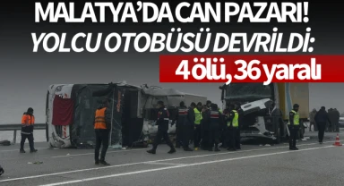 Malatya'da can pazarı! Yolcu otobüsü devrildi: 4 ölü 36 yaralı