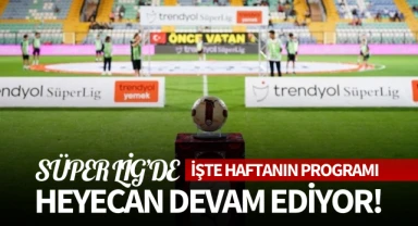 Süper Lig'de heyecan devam ediyor! İşte haftanın programı