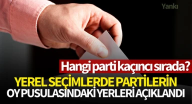 Yerel seçimlerde partilerin oy pusulasındaki yerleri açıklandı