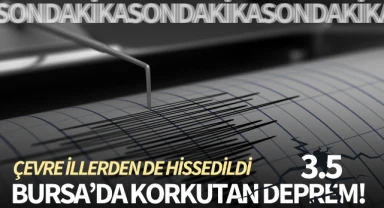 Bursa'da korkutan deprem! Çevre illerden de hissedildi