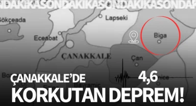 Son dakika! Çanakkale'de korkutan deprem!