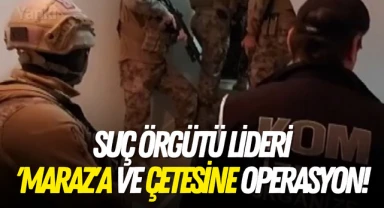 Suç örgütü lideri 'Maraz'a ve çetesine operasyon!