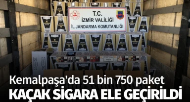 Kemalpaşa'da 51 bin 750 paket kaçak sigara ele geçirildi