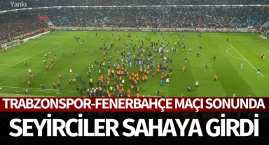 Trabzon'da maç sonu saha karıştı