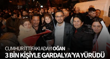 Yunus Oğan 3 bin kişiyle Gardalya'ya yürüdü