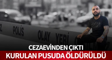 Cezaevinden çıktı, kurulan pusuda öldürüldü!