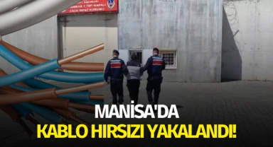 Manisa'da kablo hırsızı yakalandı!