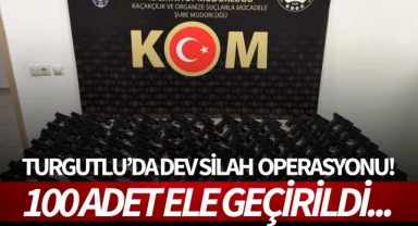 Turgutlu'da dev silah ticareti operasyonu: 100 adet ele geçirildi! 