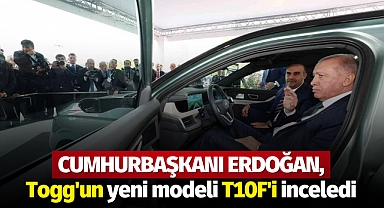 Cumhurbaşkanı Erdoğan, Togg'un yeni modeli T10F'i inceledi