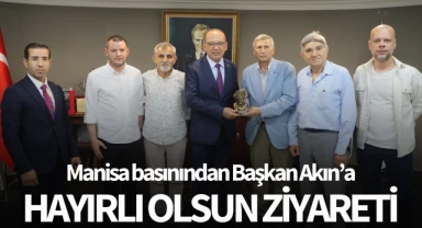 Manisa basınından Başkan Akın'a hayırlı olsun ziyareti