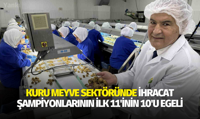 Kuru meyve sektöründe ihracat şampiyonlarının ilk 11'inin 10'u Egeli