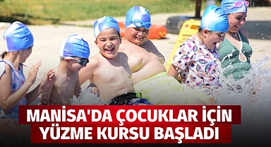 Manisa'da çocuklar için yüzme kursu başladı