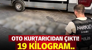 Oto kurtarıcıdan çıktı! 19 kilogram..