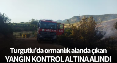 Turgutlu'da ormanlık alanda çıkan yangın kontrol altında