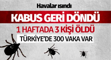 Türkiye'de KKKA kabusu yeniden başladı: Bir haftada 3 kişi öldü