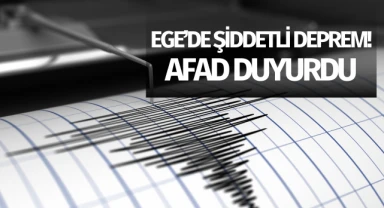 AFAD duyurdu: Ege'de şiddetli deprem!