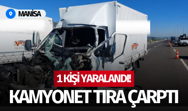 Kamyonet, yat taşıyan tıra çarptı: 1 yaralı