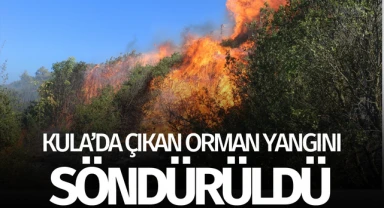 Kula'da çıkan orman yangını söndürüldü