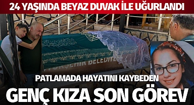 Patlamada hayatını kaybeden genç kız, beyaz duvak ile uğurlandı