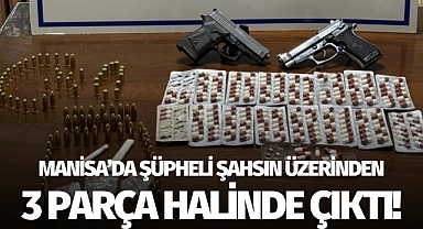 Şüpheli şahsın üzerinden 3 parça halinde çıktı!