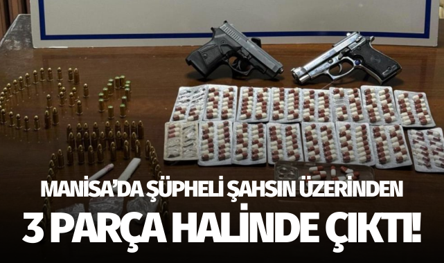 Şüpheli şahsın üzerinden 3 parça halinde çıktı!