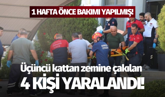 Üçüncü kattan zemine çakılan asansördeki 4 kişi yaralandı!