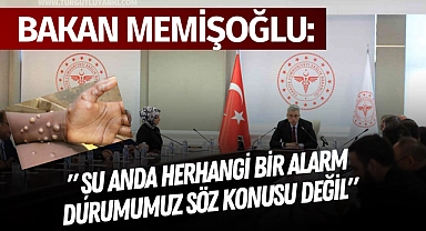 Bakan Memişoğlu: " Şu anda herhangi bir alarm durumumuz söz konusu değil"