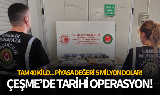 Çeşme'de tarihi operasyonu!