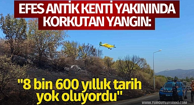 Efes Antik Kenti yakınında korkutan yangın: "8 bin 600 yıllık tarih yok oluyordu"