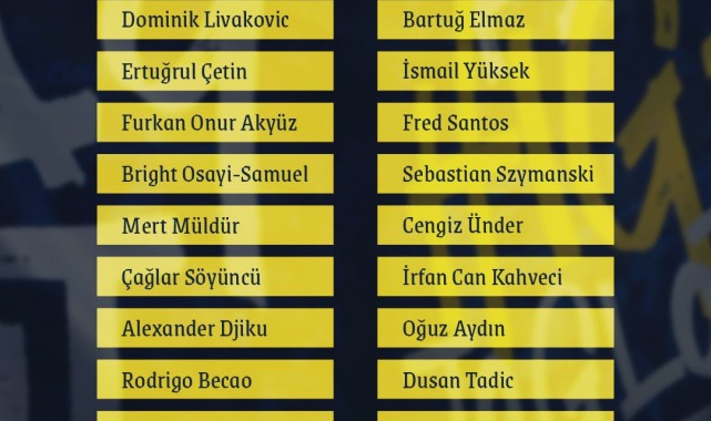 Fenerbahçe'de kamp kadrosu açıklandı